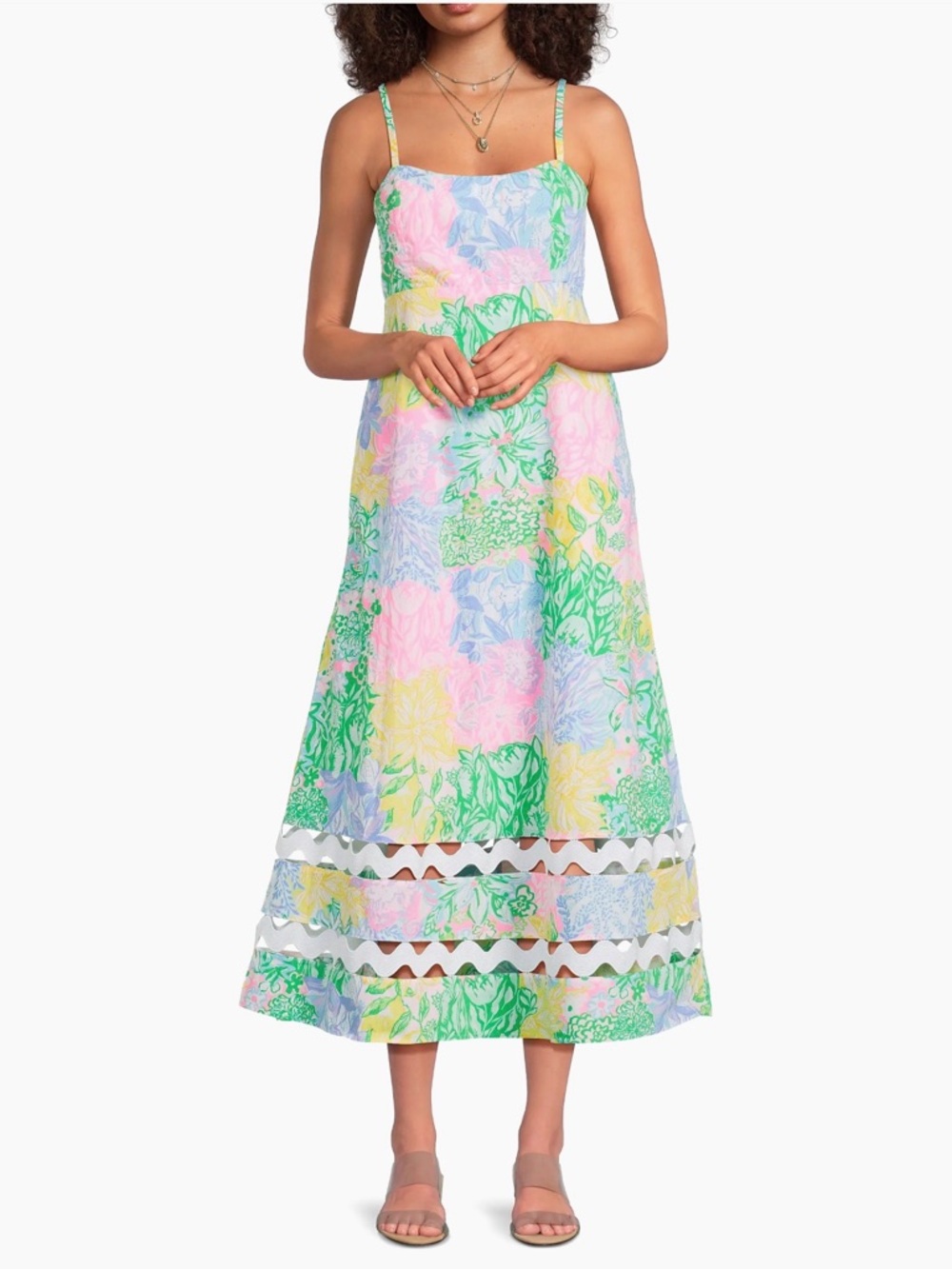 Lilly Pulitzer Haliey Floral Cotton Midi-Dress